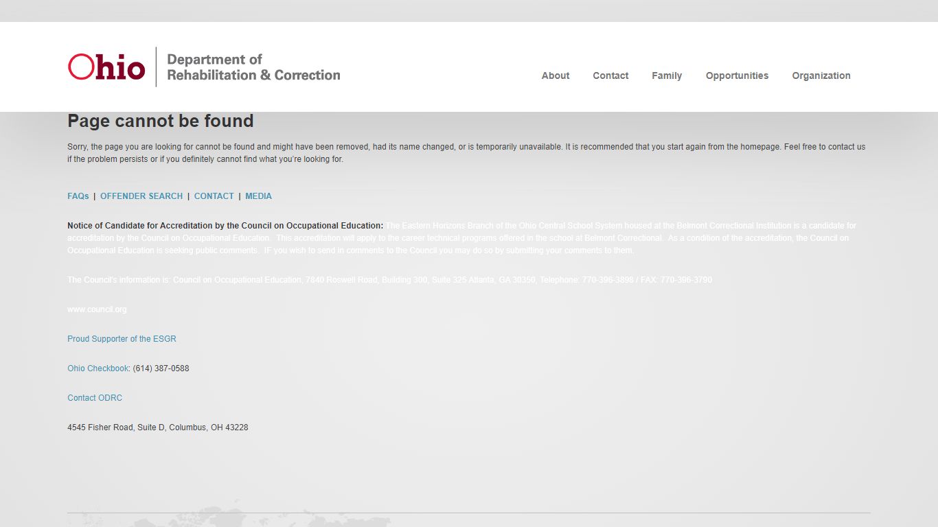 CBCF regions - Ohio Department of Rehabilitation and ...